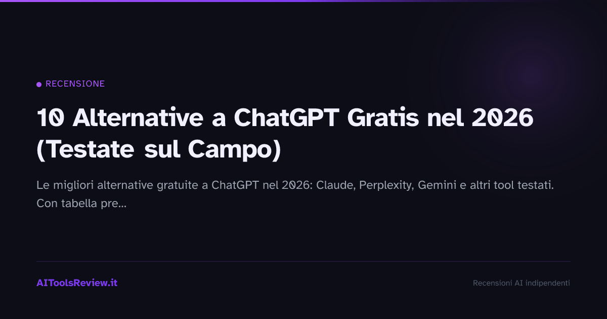 10 Alternative a ChatGPT Gratis nel 2026 (Testate sul Campo)
