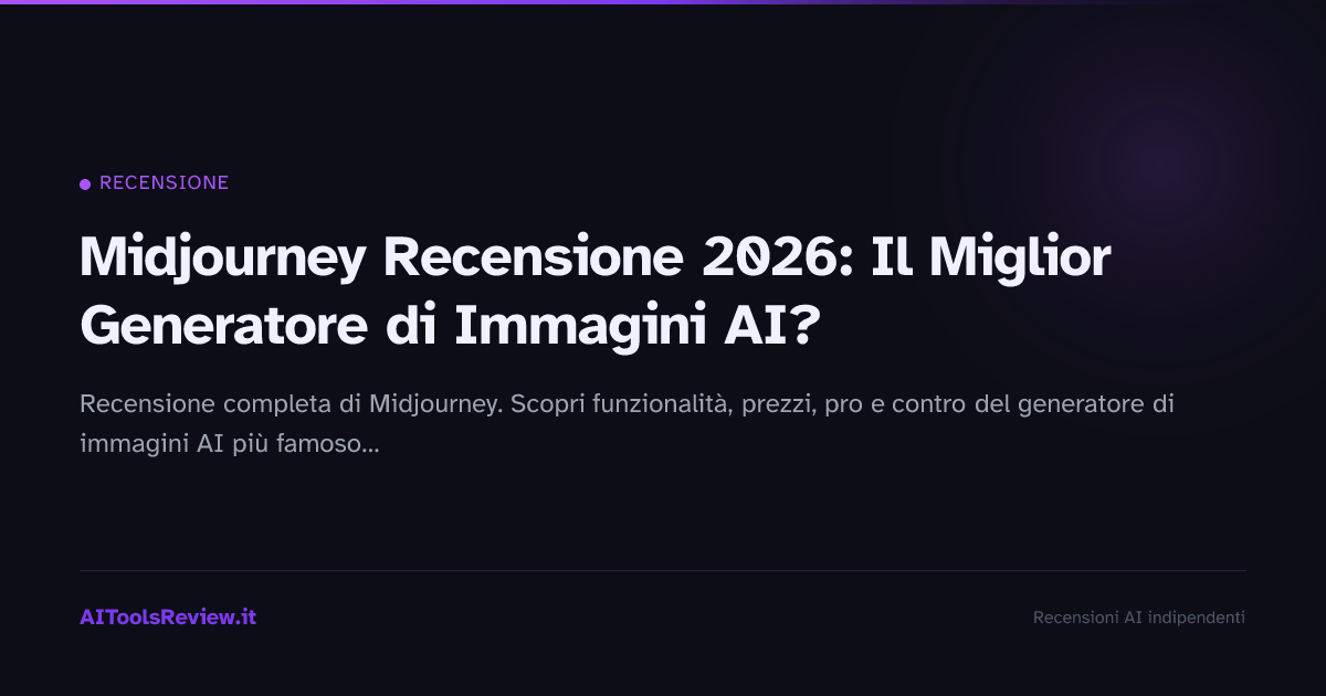 Midjourney Recensione 2026: Il Miglior Generatore di Immagini AI?